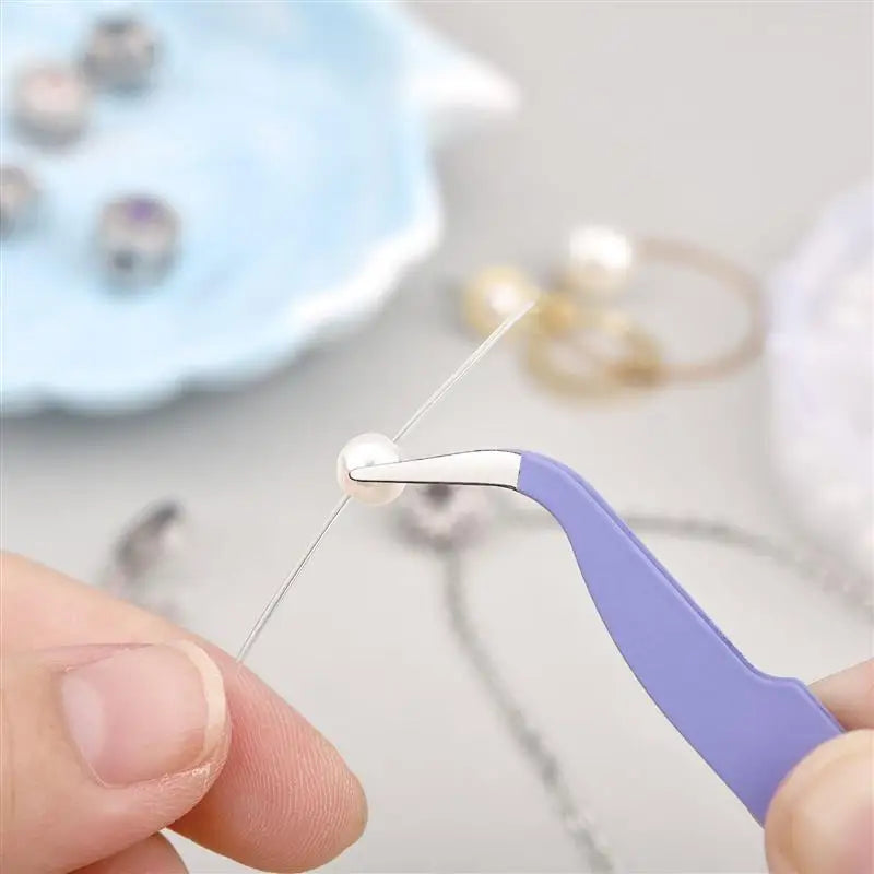 Stainless Steel Tweezers Jewelry Making Tools DIY Epoxy Resin Mold Color Kits Handmade Accessories - Visuel 2 | SAMAG