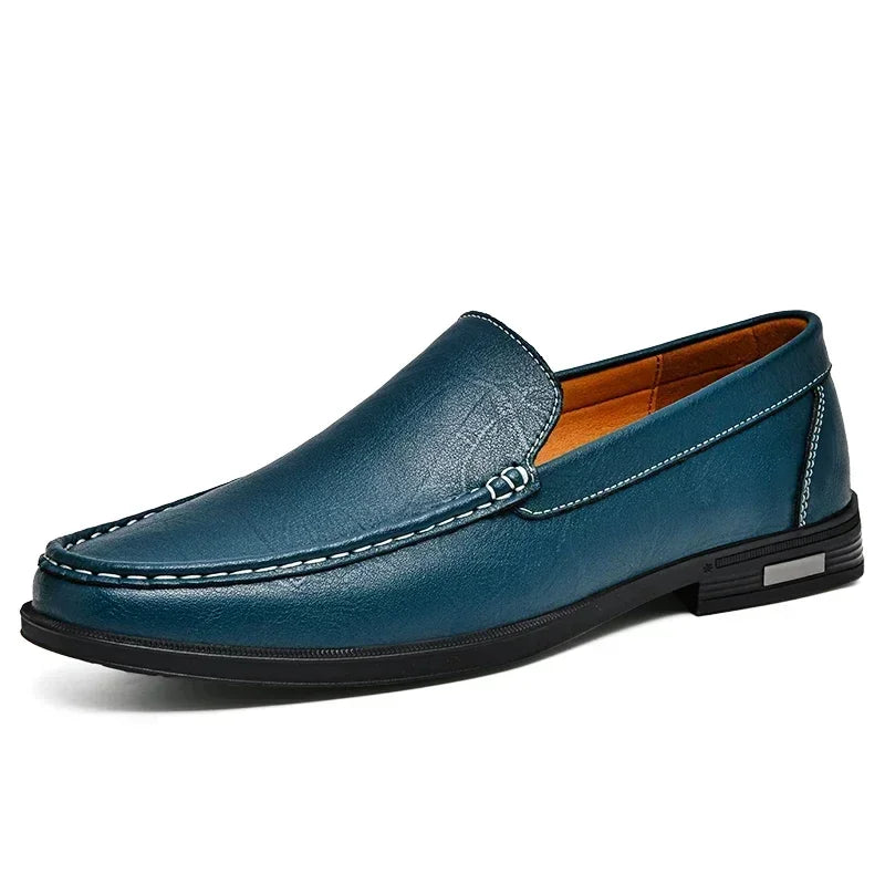 Genuine Leather Men Footwear Slip on Office Man Formal Shoes Wedding Party Men Dress Shoes Breath Driving Lazy Loafers Moccasins