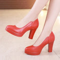 high quality leather shoe for women 6cm 8cm high heel platform point toe 32 33 34 elegant and fashion shoe black white silver