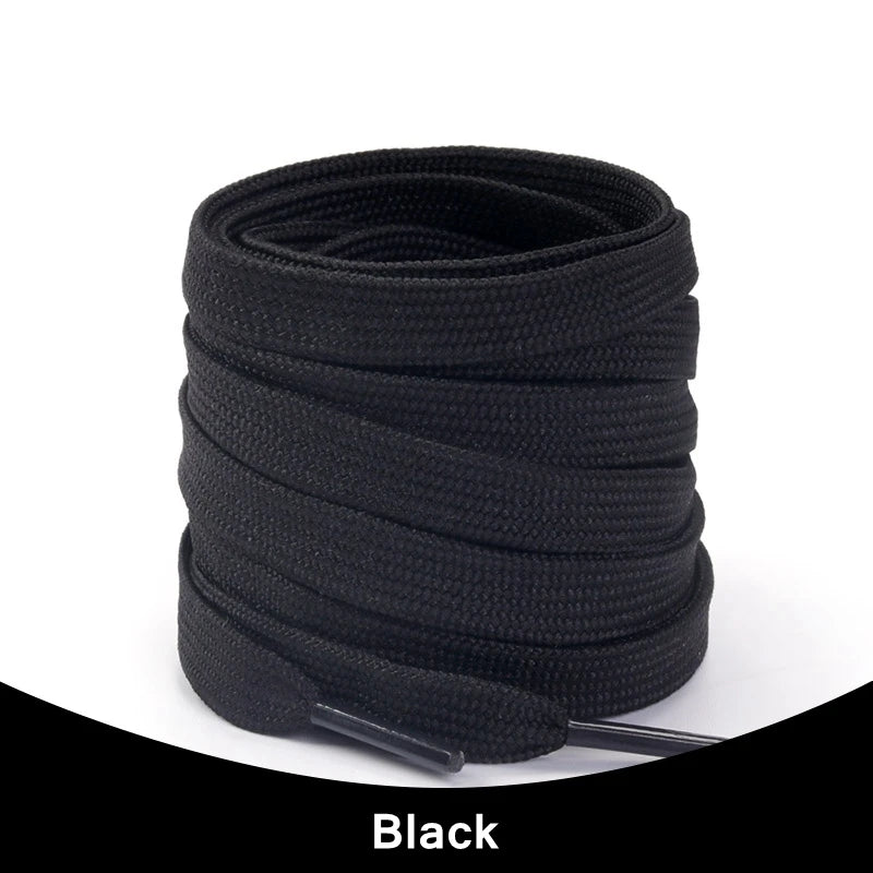 Classic Solid Color Laces 0.8cm Wide Flat Shoes Sneakers shoelaces Shoe Accessories 100/120/140cm shoelace 1Pair