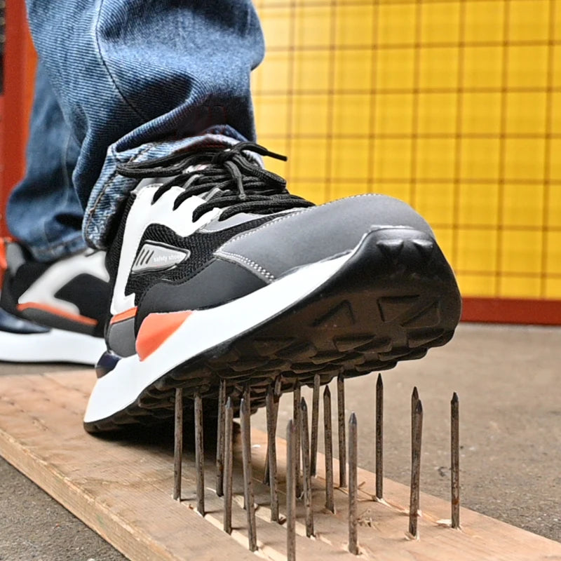 Anti-smash Anti Puncture Functional Shoes Men Safety Shoes Steel Toe Shoes Male Indestructible Mining boots Work Shoes Sneakers