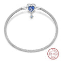 Bracelet Silver 925 Original 17-20CM Star Moon Sun Four Leaf Clover Green Zircon Bracelets Fit DIY Charms Birthday Jewelry Gifts