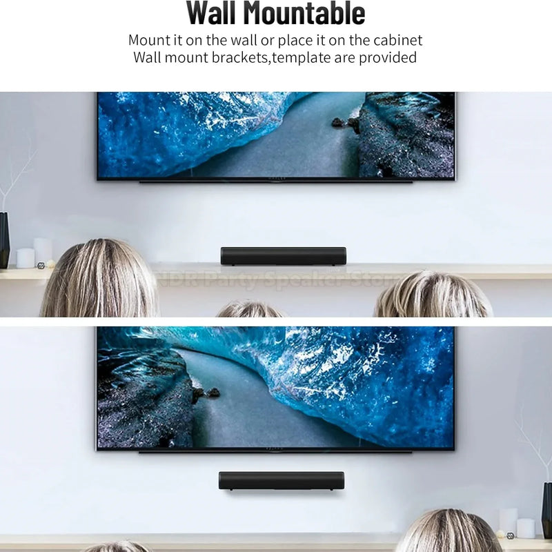 50W Wireless Column Soundbar Bluetooth Speakers Powerful 3D Music Sound Bar Home Theater Aux 3.5mm HDMI Optical For TV PC SE04
