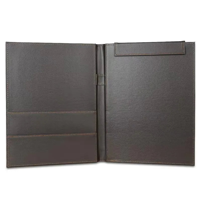 A4 PU Leather Planner Notebook Ring Binder File Folder Portfolio Office School Folder for Documents A4 Paper Writing Board