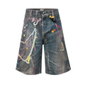 3D Print Baggy Jeans Shorts Men Streetwear Candy Chain | SAMAG