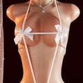Adult Lingerie Cosplay Toys Sexy Open Crotch And Bare Buttocks Babydoll Women Underwear Sex Doll Bandage Pajamas Teddy Bodysuit