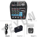 TEYUN A8 A6 A4 6/8 Channel Audio Mixer Professional Portable Mixer Sound Table Board Digital MP3 Computer Input 48v Power Number