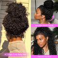 360 Full Lace Wig Invisible Drawstring Deep Wave Frontal Wig Curly Human Hair Wigs Brazilian 13X4 Hd Lace Wig 220 Density 36Inch