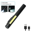 KDULIT 4 in 1 Multifunctional LED Pen Flashlight Built in 800mah Battery USB Rechargeable with Magnetism Work Repair Lantern