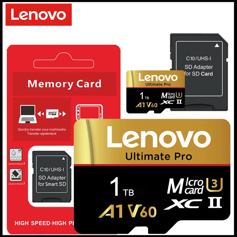 Lenovo Original Micro SD Card UHS-I I A1 V60 Memory Card for Nintendo Switch Flash Memory Cards 128GB For Insta360 DJI Drone