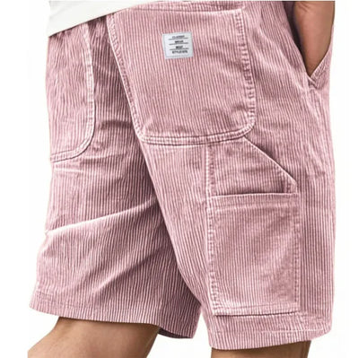 Summer new solid-color lace-up sport pants, corduroy | SAMAG