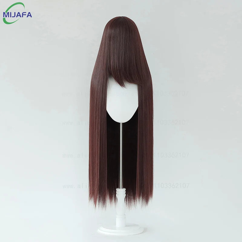 Very High Quality 600g 68 Colors 40 Inch 100cm Long Straight Cosplay Wig With Bangs Heat Resistant Hair Anime Wigs + Wig Cap