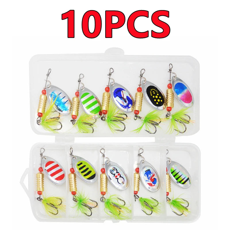 Fishing Spoons Lures Metal Baits Set Artificial Hard | SAMAG