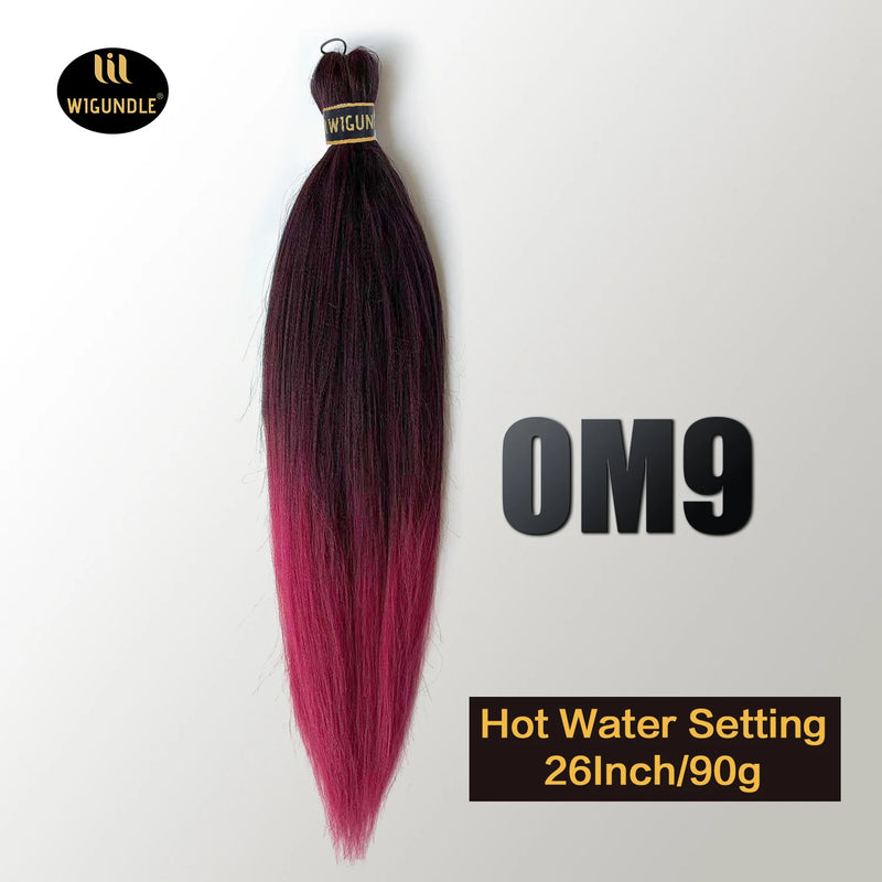 Kanekalon 26inch Hot Water Set Pre Stretched Jumbo Braiding Hair Box Twist Braids Synthetic Hair Extensions For Women Soft Yaki