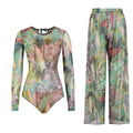 Women's Long Sleeve Swimwear Sunscreen One Piece Swimsuit | SAMAG