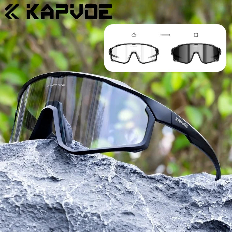 Kapvoe Photochromic Cycling Sunglasses for Men Glasses - View 2 | SAMAG