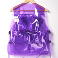 Mauroicardi Spring Autumn Short Cool Transparent Purple White PVC Leather Vest Men Luxury Designer Y2K Clothes Sleeveless Jacket