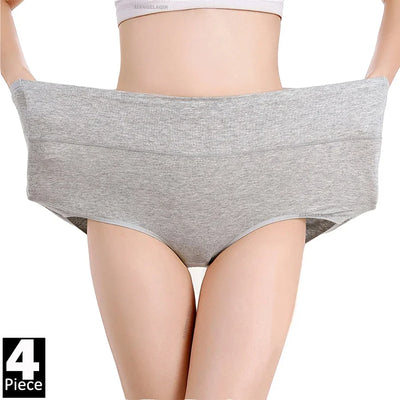 /Lot High Waist Underwear Cotton Panties Women Body Slim | SAMAG