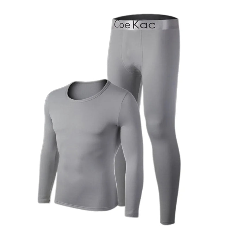 Cold Weather Winter Thermal Underwear Set High Elasticity Skin-Friendly Top & Bottom Set Base Layer Warm Long Johns for Men