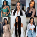 40 Inch Straight Lace Front Wig Human Hair 250% Density 13x6 Transparent HD Lace Full Frontal Glueless Wig Wear And Go Glueless Wigs Human Hair Pre Plucked