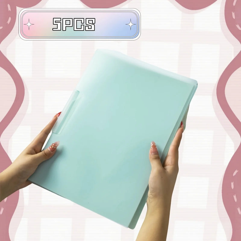 A4 Document Holders,Creative And Minimalist Transparent Book Clips, Exam Paper Folders, Plastic Office And Resume Report Folders