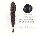 Synthetic Braided Ponytail Wig With Claw Clip Elegant Curly Wave Braids Ponytail Extension For Women Heat Resistant Fiber Hair