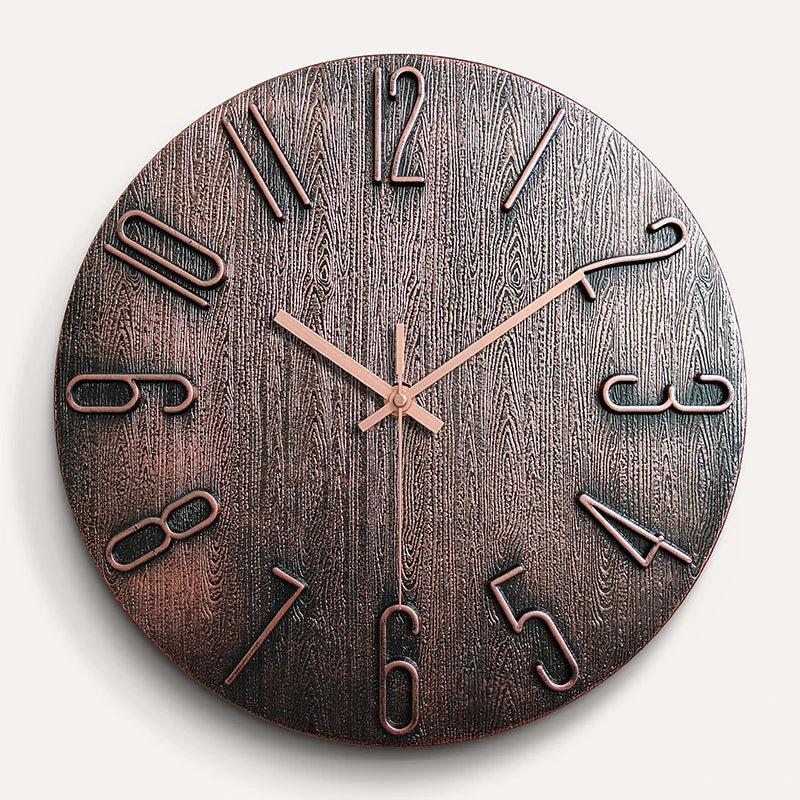 〔White〕 Living Room Wall Clock Simple Wall Mounted Household Stylish Decorative Clock 12 Inches 30cm