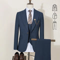ST Cassy High-End Brand Formal Business Men's Suits Single Breasted Solid Color Slim Fit Suit Wedding Three-Piece
