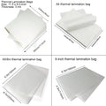 Multi-Size Thermal Laminating Bags: A4/A5/Letter Size Clear Glossy Sheets, Rounded Corners Heat Seal for Office School Home Holi