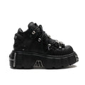 New Brand Punk Style Women Shoes Lace-up heel height 6CM Platform Shoes Woman Rock Boots Metal Decor Woman Sneakers