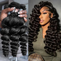 26 28 30 32 Inch Loose Wave Bundles Human Hair 16A Unprocessed Quality Virgin Raw Hair Brazilian 2 3 4 PCS Loose Deep Wave Human Hair Bundles Extensions