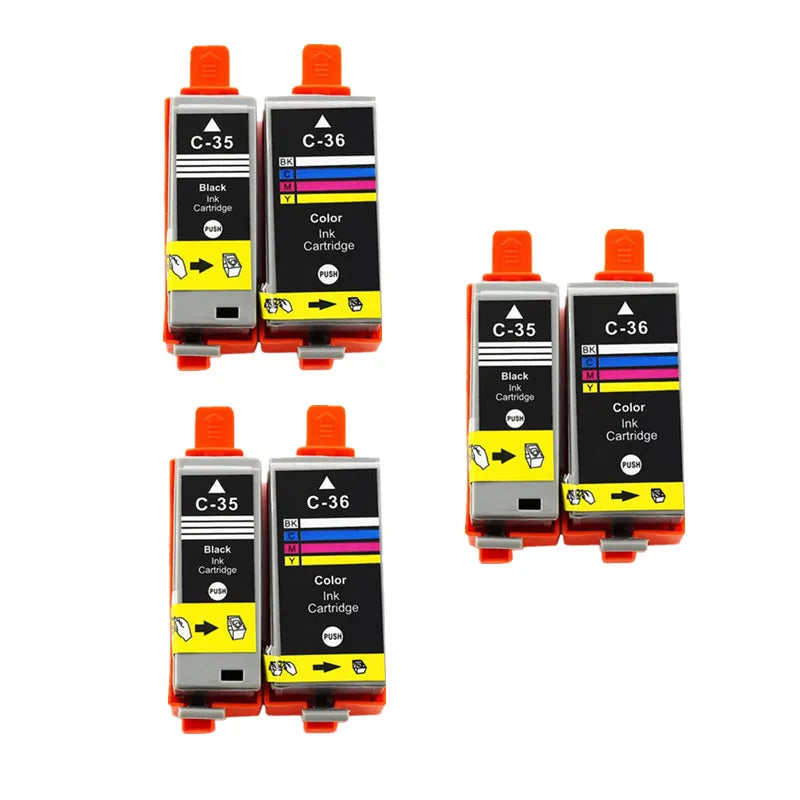 10 Black Compatible Ink Cartridge PGI-35 PGI35 CLI-36 CLI36 35 36 for Canon PIXMA IP100 IP110 IP100B TR150 Printer
