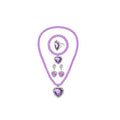 Children Girls Elsa Sofia Belle Princess Accessories Refinement Beading Necklace Bracelet Ring Earring Jewelry 5pcs Sets