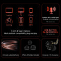 ND LEO HiFi Headphones Dynamic Drive Game Earphone Stereo Bass Earbud DJ Music Cancelling Sport Headsets with Detachable Cable