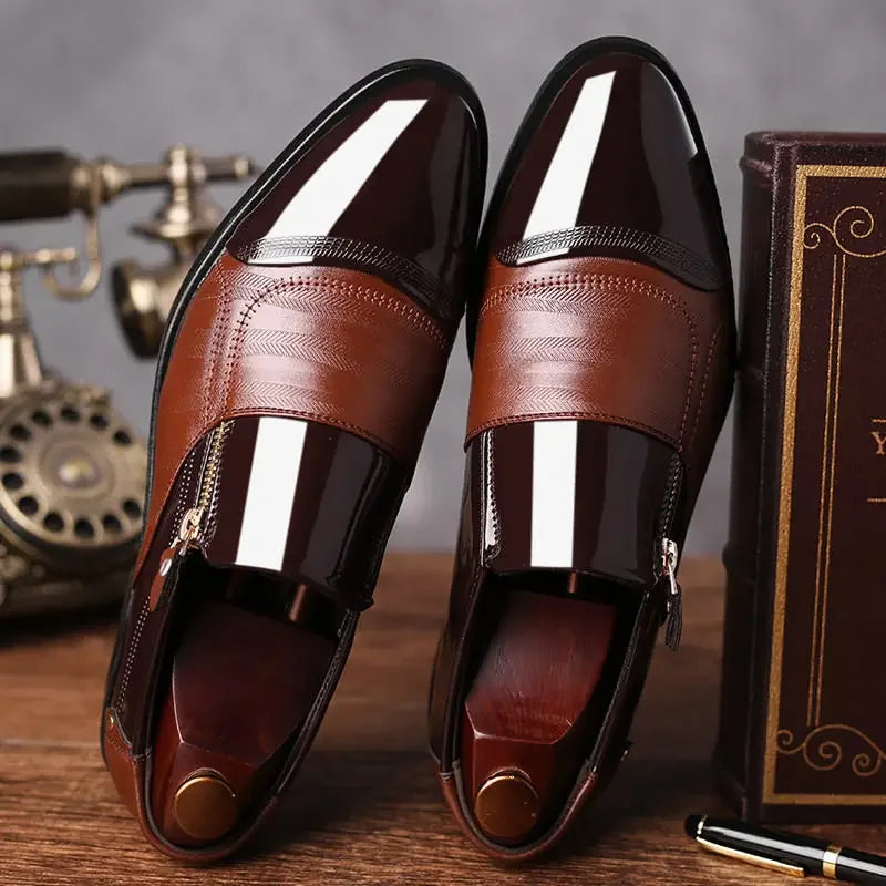 Men's Formal Shoes Official Business Social Shoe Male Leather Casual Office Low Price Elegant and Classic Italian 2025 Style 39