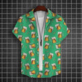 Hawaiian Shirt For Men 3d Beer Printed Short Sleeve Party | SAMAG