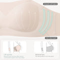 PAERLAN Detachable Shoulder Strap Wedding Dress Bra Non Slip No Underwired Bandeau Wrap Underwear Women
