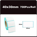 700pcs/Roll 40*20/40*30/50*30mm Print Supplies Thermal Label Sticker Paper Waterproof Supermarket Price Blank Label Direct Print