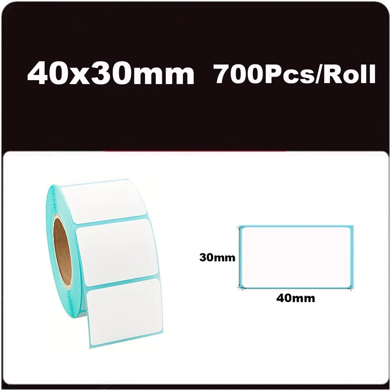 700pcs/Roll 40*20/40*30/50*30mm Print Supplies Thermal Label Sticker Paper Waterproof Supermarket Price Blank Label Direct Print