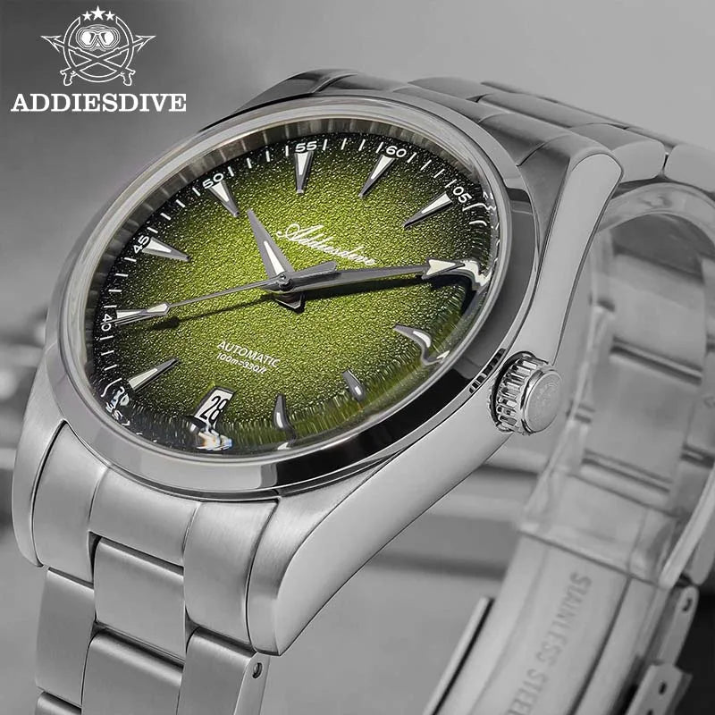 ADDIESDIVE 2026 New Fashion Mechanical Watch BGW9 Super Luminous Waterproof 100M New Men's Luxury Stainless Steel Watches AD2527