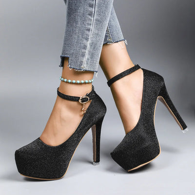 Women's High Heels Style Semi-Uppered Thin Waterproof | SAMAG