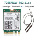 AC1200 WiFi Card 7265NGW 1200Mbps Bluetooth 4.2 M.2 802.11AC Dual Band 2.4G 5G Wireless AC7265 - Visuel 6 | SAMAG