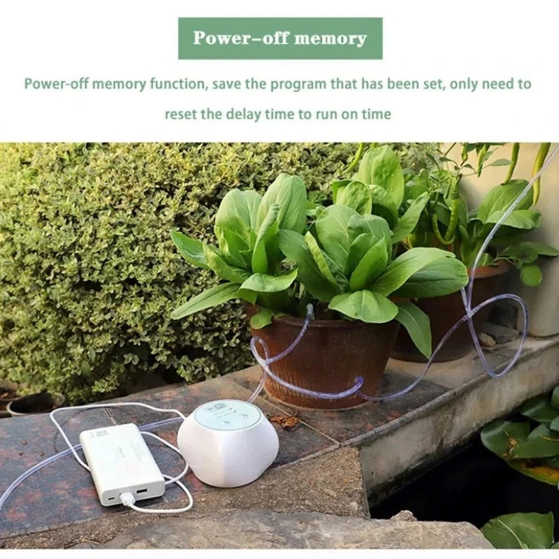 WiFi Automatic Watering Set Adjustable Drip Irrigation System for Balcony Garden Potted Plants Timing Watering Device