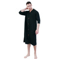 New Button Men's Pajamas Thin Fattened Plus Size Pajamas Bathrobes One-piece Pajamas Men's Loungewear Robe Kimono Bath Robe Men