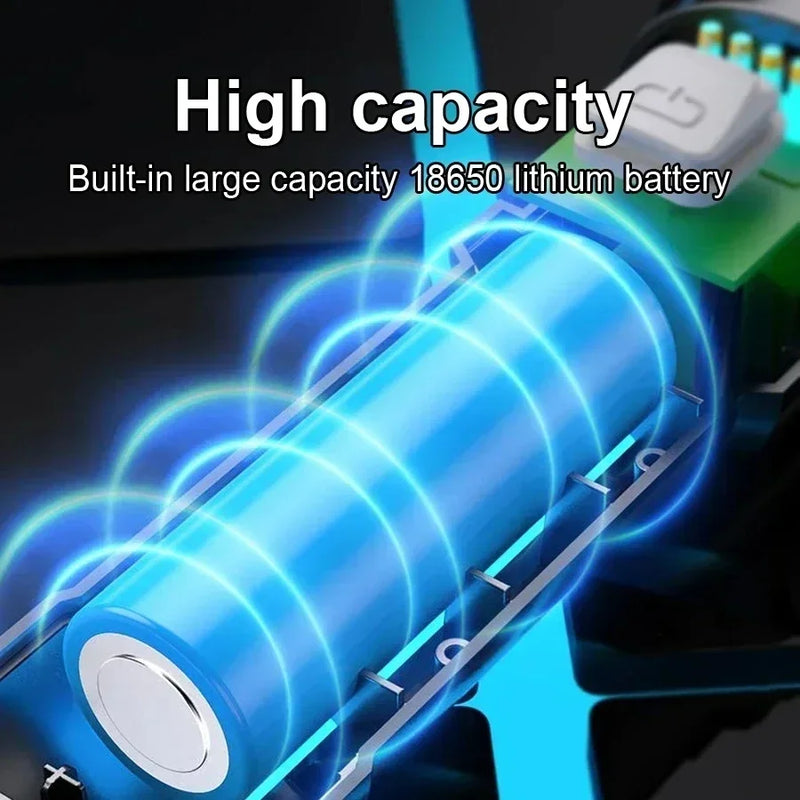100000LM Super Bright Flashlight Rechargeable LED Torch Long Range Tactical Lamp for Outdoor Waterproof Camping Fishing Lantern