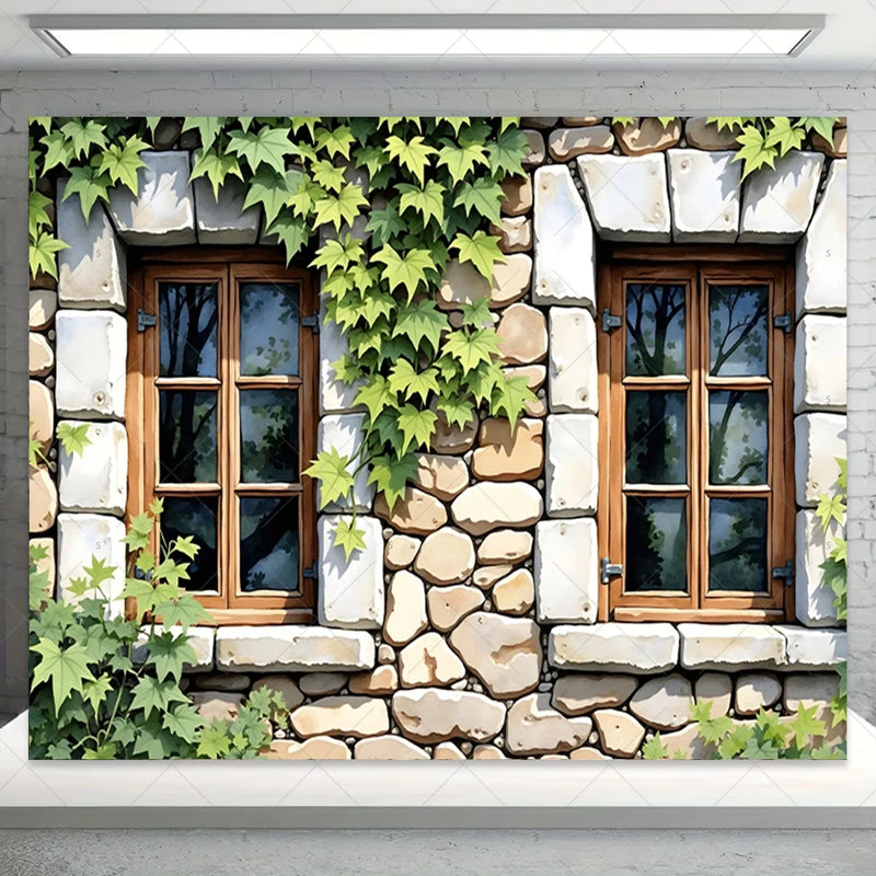 Garden Flower Windows Backdrops Indoor Floral Window Adult Birthday Party Decor Background Photography Studio Supplies Banner