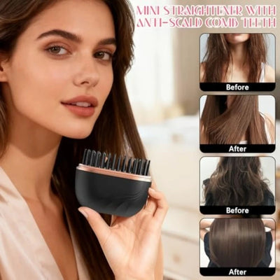 Mini Cordless Hair Straightener Brush, Rechargeable | SAMAG