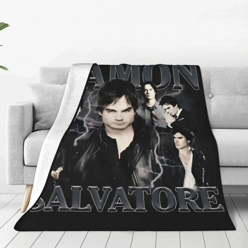 The Vampire Diaries Damon Salvatore Blanket
