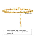 Gold Color Men's Chain Bracelet, Hip Hop Stainless Steel Chunky Wristband, Rock Punk Jewelry Gift for Dad - Visuel 28 | SAMAG