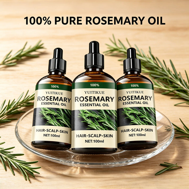 YUITIKUE Natural Rosemary Hair Care Oil, Moisturize Scalp, Strengthen Hair and Boost Hair Volume & Shine